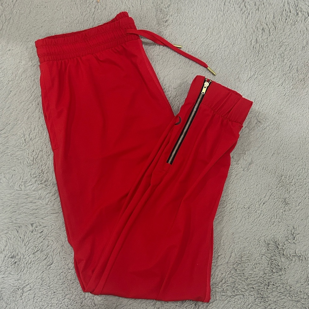 ZYIA Red Active Drawstring Waist Shorts